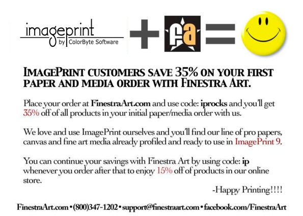 Special Offer From Finestra Art